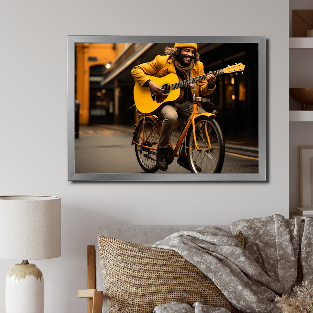 Bicycle Street Serenade - Bicycle Canvas Wall Art