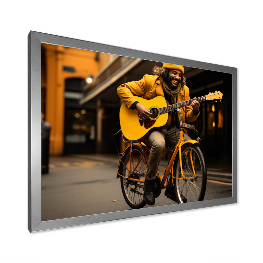 Bicycle Street Serenade - Bicycle Canvas Wall Art
