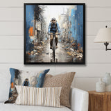 Bicycle Street Symphony Papercut - Bicycle Canvas Wall Art