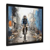 Bicycle Street Symphony Papercut - Bicycle Canvas Wall Art