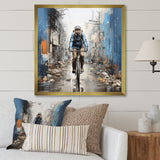Bicycle Street Symphony Papercut - Bicycle Canvas Wall Art
