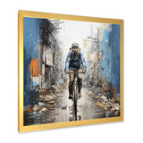 Bicycle Street Symphony Papercut - Bicycle Canvas Wall Art