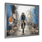 Bicycle Street Symphony Papercut - Bicycle Canvas Wall Art