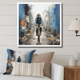 Bicycle Street Symphony Papercut - Bicycle Canvas Wall Art
