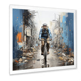 Bicycle Street Symphony Papercut - Bicycle Canvas Wall Art
