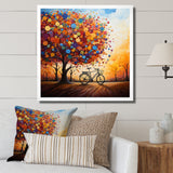 Bicycle Whirling Wheels Pointillism - Bicycle Canvas Wall Art