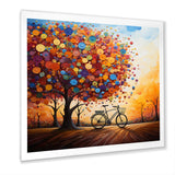 Bicycle Whirling Wheels Pointillism - Bicycle Canvas Wall Art
