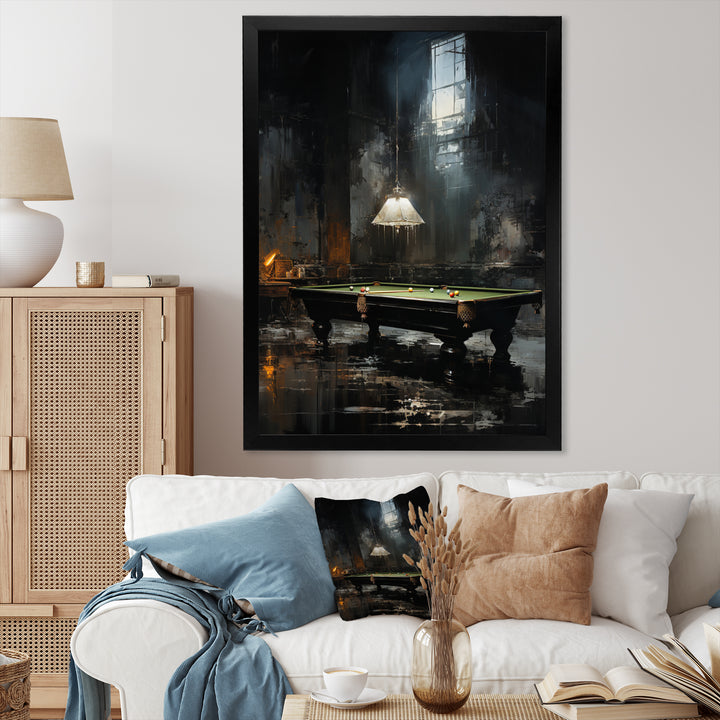 Billard Billiard Noir - Billiards Canvas Wall Art