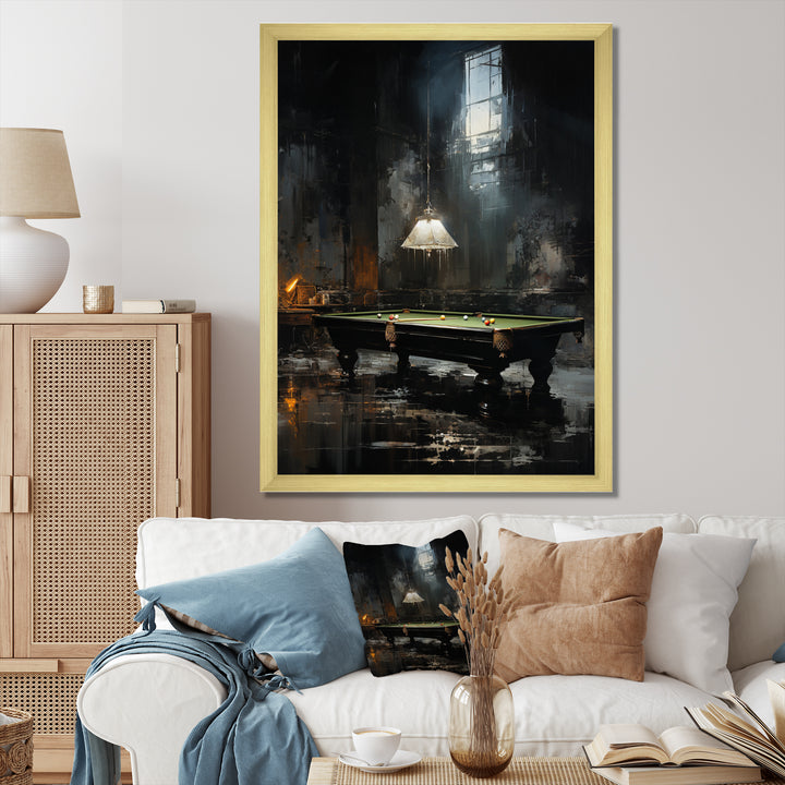 Billard Billiard Noir - Billiards Canvas Wall Art