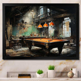 Billard Industrial Game III - Sports Canvas Wall Art