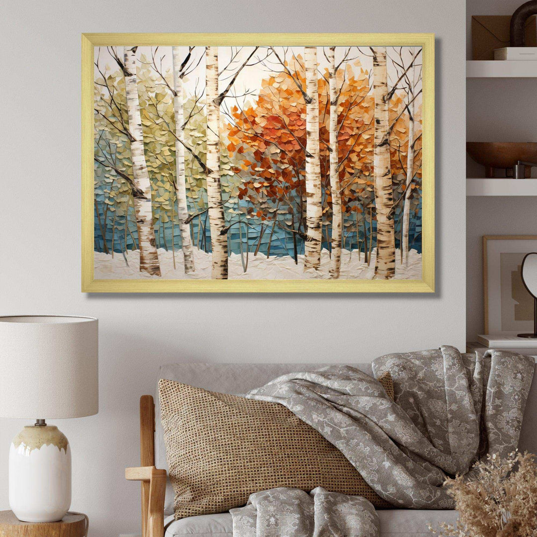 Birch Wood Seasonal Birch III - Floral Canvas Wall Art