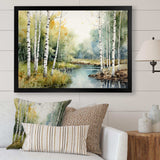 Birch Woods Silent Woods II - Floral Canvas Wall Art