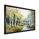 Birch Woods Silent Woods II - Floral Canvas Wall Art