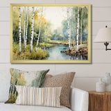 Birch Woods Silent Woods II - Floral Canvas Wall Art