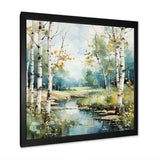 Birch Woods Whispering Winds X - Floral Canvas Wall Art