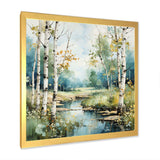 Birch Woods Whispering Winds X - Floral Canvas Wall Art