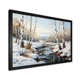 Birch Woods Winter Whispers I - Floral Canvas Wall Art