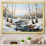 Birch Woods Winter Whispers I - Floral Canvas Wall Art