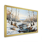 Birch Woods Winter Whispers I - Floral Canvas Wall Art