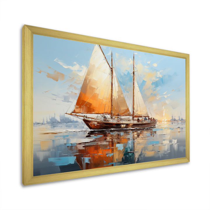 Boat Minimalism Regatta I - Boat Canvas Wall Art