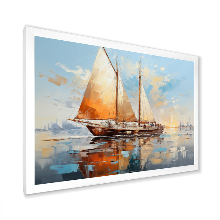 Boat Minimalism Regatta I - Boat Canvas Wall Art