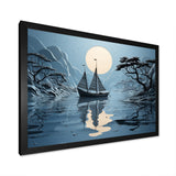 Blue Boat Collage - Boat Canvas Wall Art