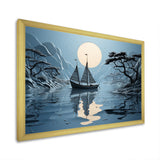 Blue Boat Collage - Boat Canvas Wall Art
