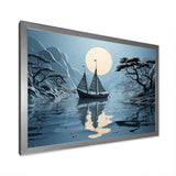 Blue Boat Collage - Boat Canvas Wall Art