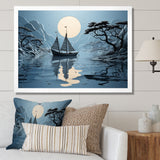 Blue Boat Collage - Boat Canvas Wall Art