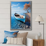 Blue Boat Serenity I - Boat Canvas Wall Art