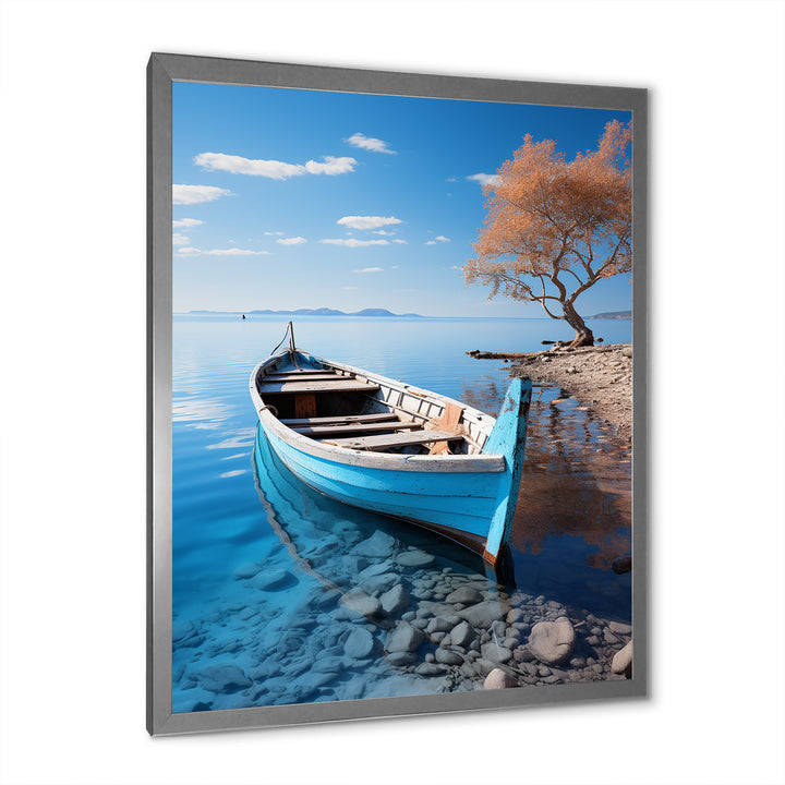 Blue Boat Serenity I - Boat Canvas Wall Art