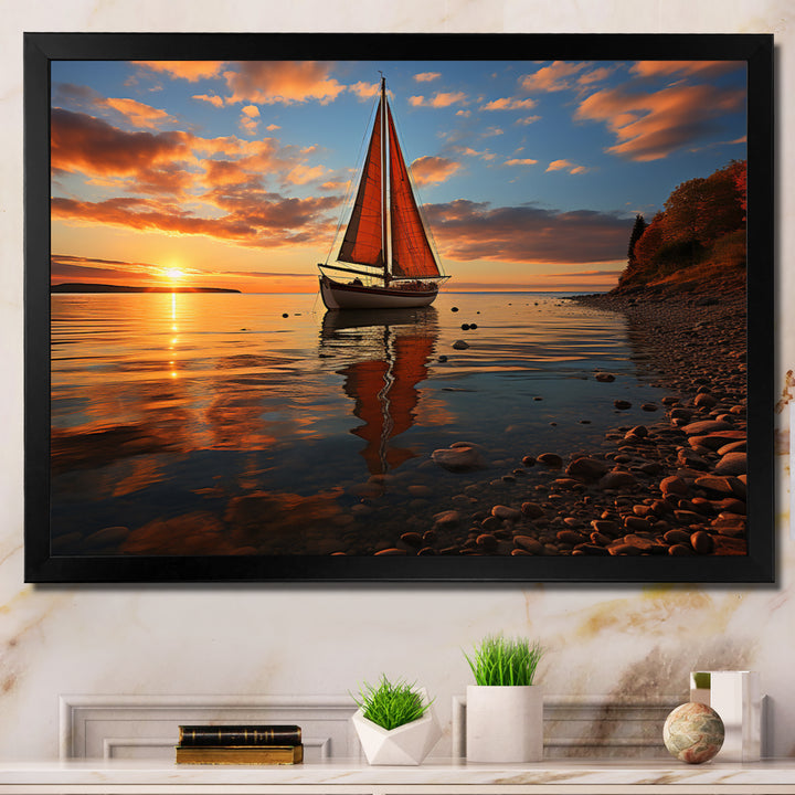 Boat Luminous Horizons I - Boat Canvas Wall Art