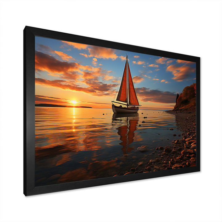Boat Luminous Horizons I - Boat Canvas Wall Art