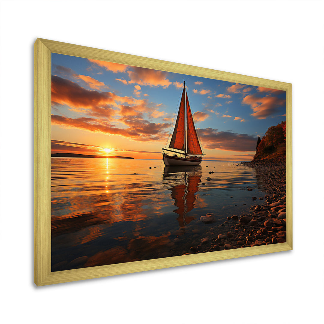 Boat Luminous Horizons I - Boat Canvas Wall Art