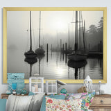 Boat Misty Harbor - Boat Canvas Wall Art