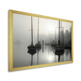 Boat Misty Harbor - Boat Canvas Wall Art