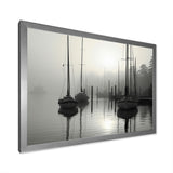 Boat Misty Harbor - Boat Canvas Wall Art