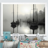 Boat Misty Harbor - Boat Canvas Wall Art