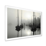 Boat Misty Harbor - Boat Canvas Wall Art