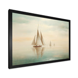 Beige Boat Minimalism I - Boat Canvas Wall Art