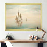 Beige Boat Minimalism I - Boat Canvas Wall Art