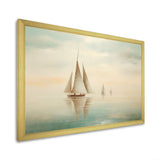 Beige Boat Minimalism I - Boat Canvas Wall Art