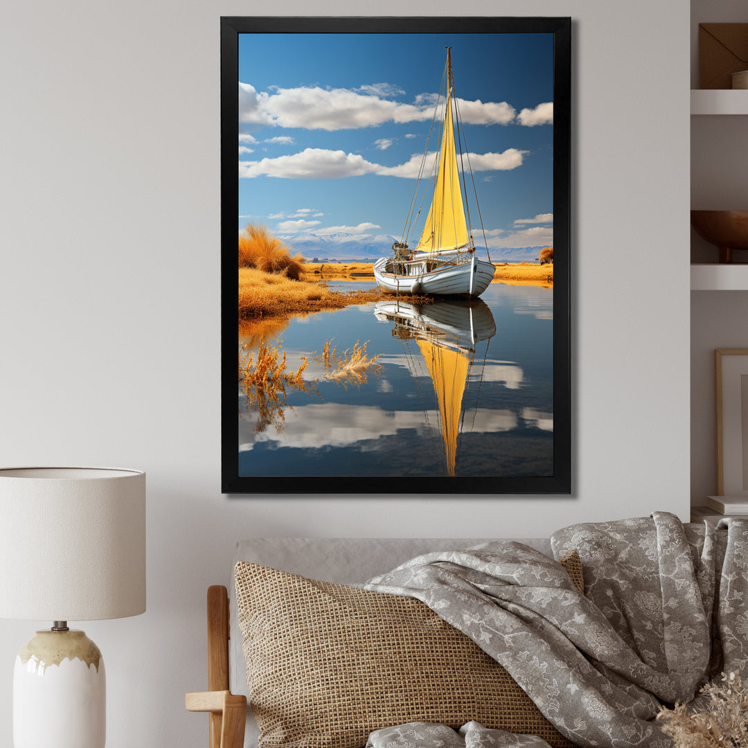 Boat Sailing On The I - Boat Canvas Wall Art