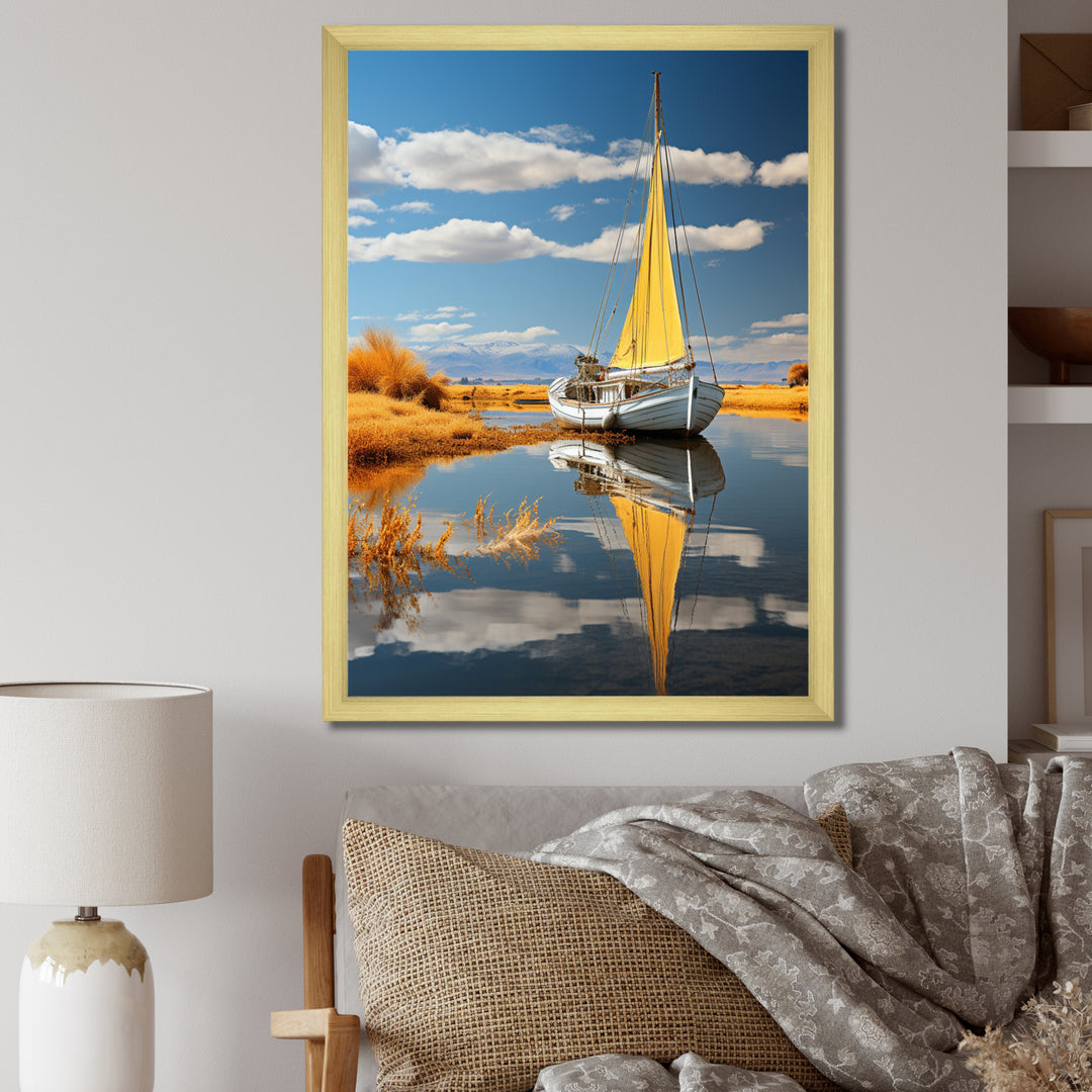 Boat Sailing On The I - Boat Canvas Wall Art