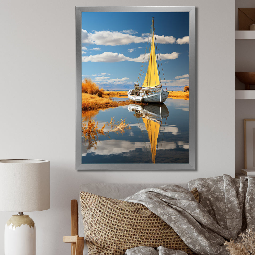 Boat Sailing On The I - Boat Canvas Wall Art