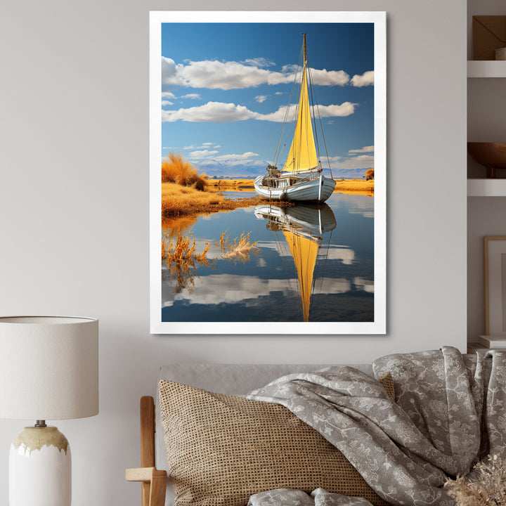Boat Sailing On The I - Boat Canvas Wall Art