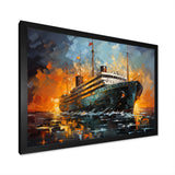 Boat Titanic Collage Interwoven I - Boat Canvas Wall Art