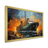 Boat Titanic Collage Interwoven I - Boat Canvas Wall Art