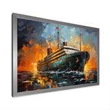 Boat Titanic Collage Interwoven I - Boat Canvas Wall Art