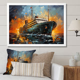 Boat Titanic Collage Interwoven I - Boat Canvas Wall Art